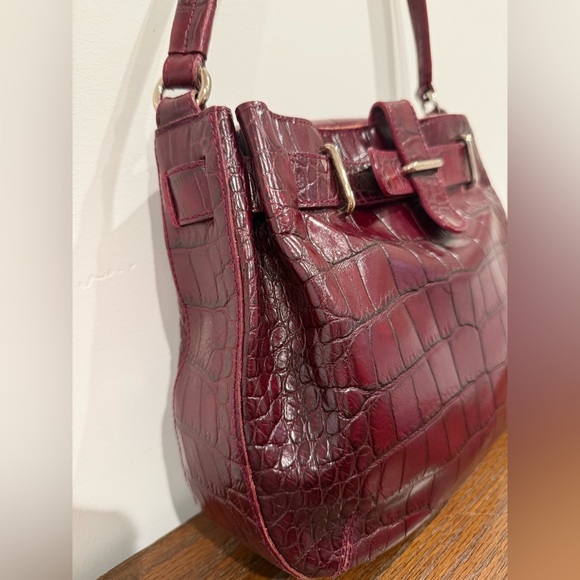 Furla Greta embossed croc handbag shoulder bag - Picture 7 of 13